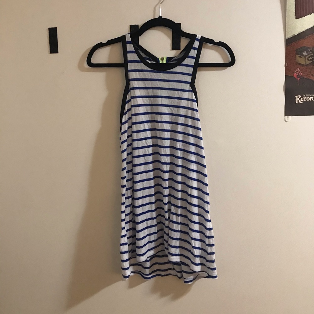 AE Blue and White Striped Tank